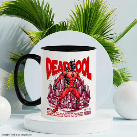 Cana Personalizata Dog German în Costum Deadpool – Câine Supererou Amuzant și Personalizat [2]