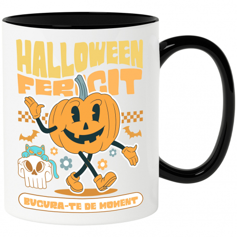 Halloween - Cana Personalizata Dovleac de Halloween Vesel | Halloween Fericit și Distracție pentru Toată Familia