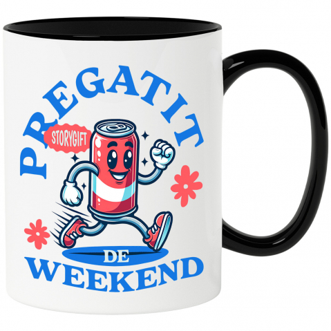 Bauturi - Cana Personalizata „Doza de Suc Veselă Personalizată - Cadou Weekend pentru Alergare și Relaxare”