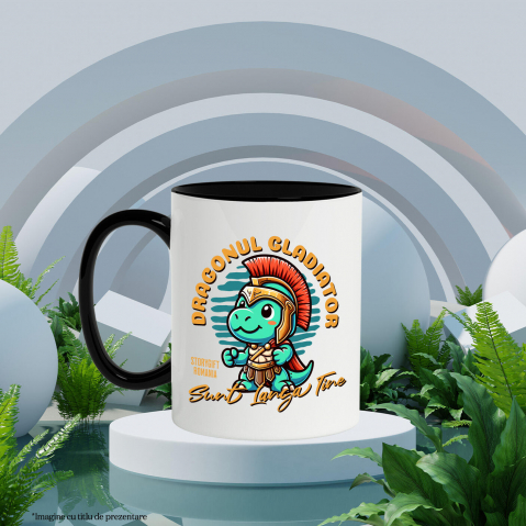 Cana Personalizata Dragon Cu Armură Și Căpă De Gladiator – Cadou Personalizat Pentru Copii [2]