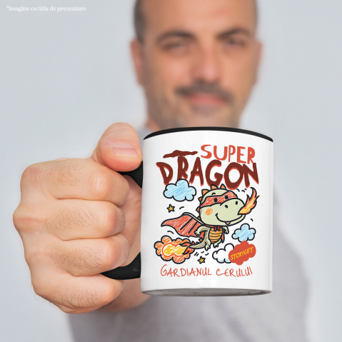 Cana Personalizata Dragon cu Pelerină și Mască - Super Erou Gardianul Cerului pentru Copii [1]