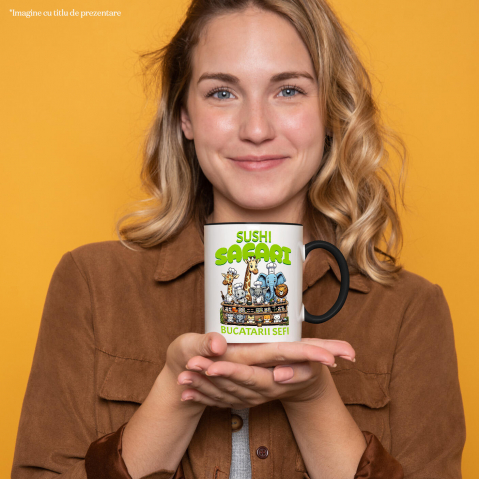 Cana Personalizata Cadou personalizat cu bucătari animaliere și sushi pentru copii | Desene animate și cultură asiatică [1]