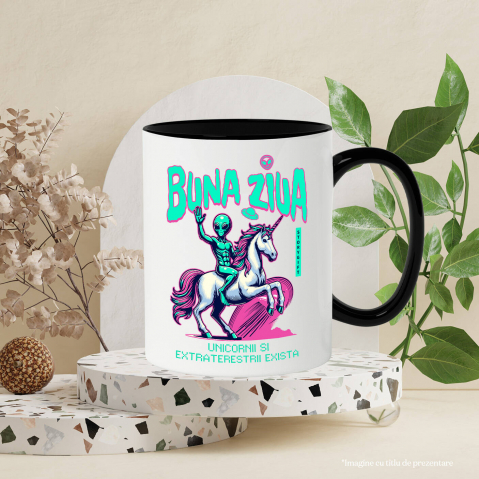 Cana Personalizata Extraterestru pe Unicorn – Lume Paralelă Cadou Personalizat pentru Copii și Familie [2]