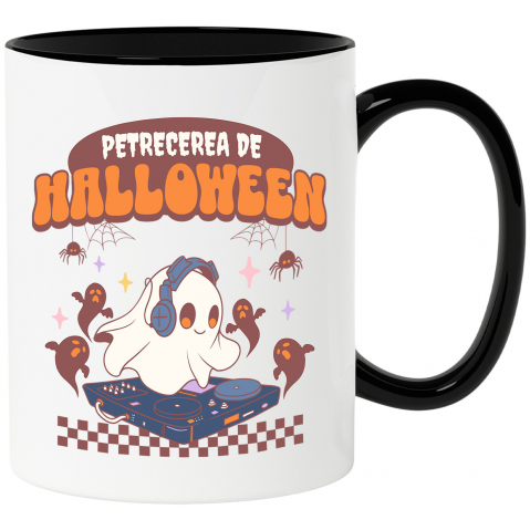 Halloween - Cana Personalizata Costum Fantomă DJ pentru Halloween | Petrecere Muzicală de Halloween