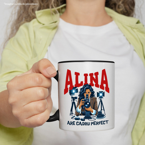 Cana Personalizata Femeie Fotograf cu Aparat Foto – Cadou Personalizat pentru Pasionații de Fotografie [1]