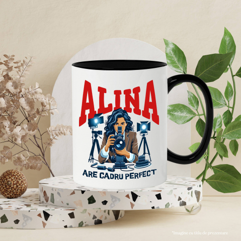 Cana Personalizata Femeie Fotograf cu Aparat Foto – Cadou Personalizat pentru Pasionații de Fotografie [2]