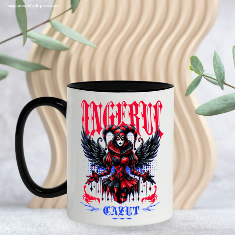 Cana Personalizata Costum Harley Quinn Animat | Ingerul Cazut Halloween [2]