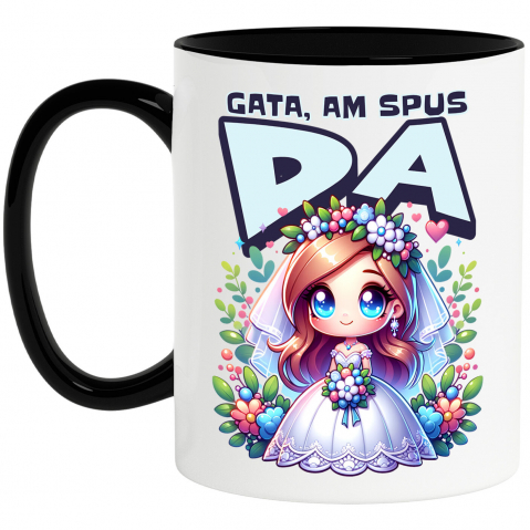 Cana Personalizata Cadou Personalizat „Gata Am Spus Da” | Rochie De Mireasă și Căsătorie
