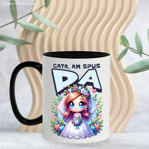 Cana Personalizata Cadou Personalizat „Gata Am Spus Da” | Rochie De Mireasă și Căsătorie [2]