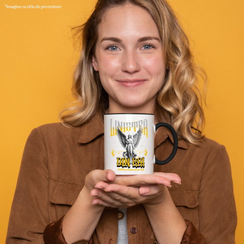 Cana Personalizata Femeie Cu Coroană și Înger - Cadou Personalizat „Liniștea Din Rai, Iubirea Eternă” pentru Familie și Prieteni [1]