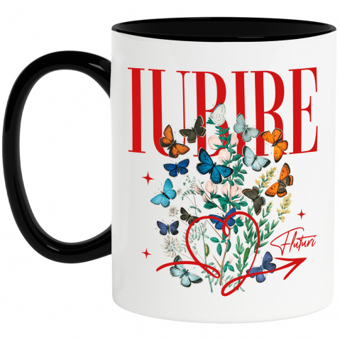 Cadouri Pentru Cupluri - Cana Personalizata Trandafir Colorat Arta Pictura Curgătoare pentru Cea Mai Bună Prietenă | Cadouri Personalizate pentru Familie și Prieteni