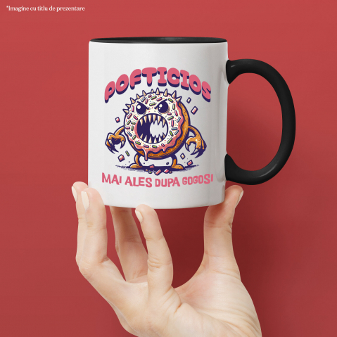 Cana Personalizata Gogoși personalizate cu text haios | Cadouri amuzante pentru iubitorii de dulciuri [1]