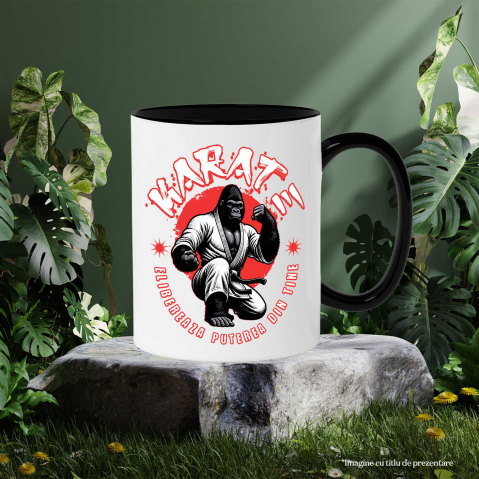 Cana Personalizata Gorila Karate – Design Motivațional Arte Marțiale și Luptă [2]