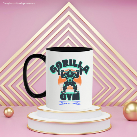 Cana Personalizata Gorila Sportivă – Ridicări Gantere și Forță Nelimitată pentru Antrenamente Fitness [2]