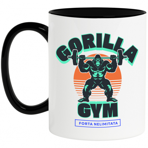 Cani Personalizate - Cana Personalizata Gorila Sportivă – Ridicări Gantere și Forță Nelimitată pentru Antrenamente Fitness