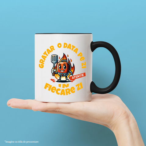 Cana Personalizata Produse personalizate pentru iubitorii de grătar | Cadouri amuzante cu paletă și flăcări [1]