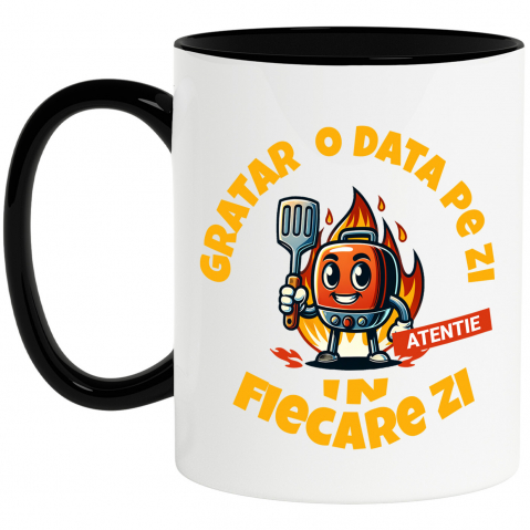 Mancare - Cana Personalizata Produse personalizate pentru iubitorii de grătar | Cadouri amuzante cu paletă și flăcări