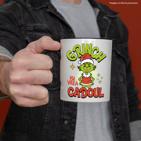 Cana Personalizata Grinch În Costum Moș Crăciun - Cadouri Haioase pentru Crăciun [1]