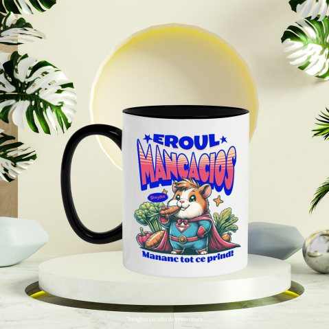 Cana Personalizata Hamster Pufos În Grădină Cu Morcov – Cadou Personalizat „Eroul Mâncăcios” Pentru Copii [2]