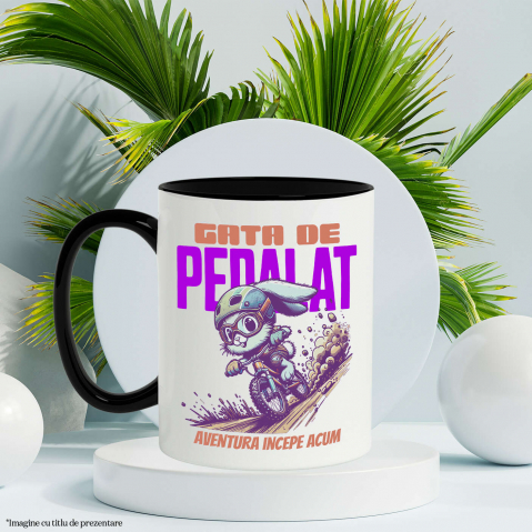 Cana Personalizata Iepure Haios Pe Bicicletă – Design Amuzant Pentru Aventuri Pe Două Roți [2]