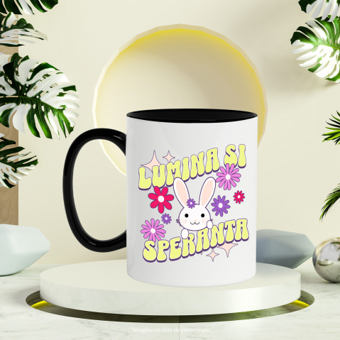 Cana Personalizata "Iepure cu Floare și Urechi Lungi – Lumina și Speranța Sărbătorilor Pascale pentru Copii" [2]