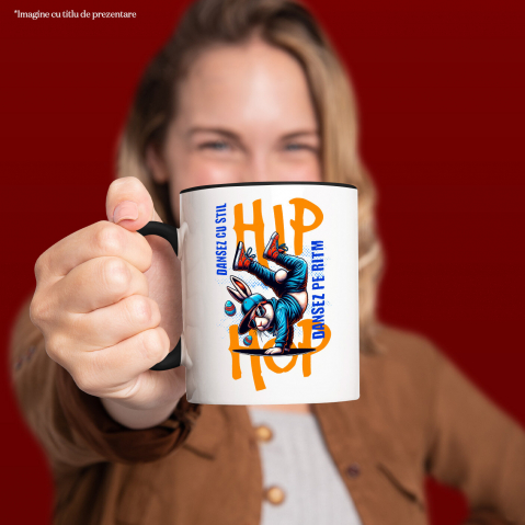 Cana Personalizata „Iepure Dans Breakdance Stil Stradal pentru Copii – Cadou Creativ Hip Hop pentru Copii și Prieteni” [1]