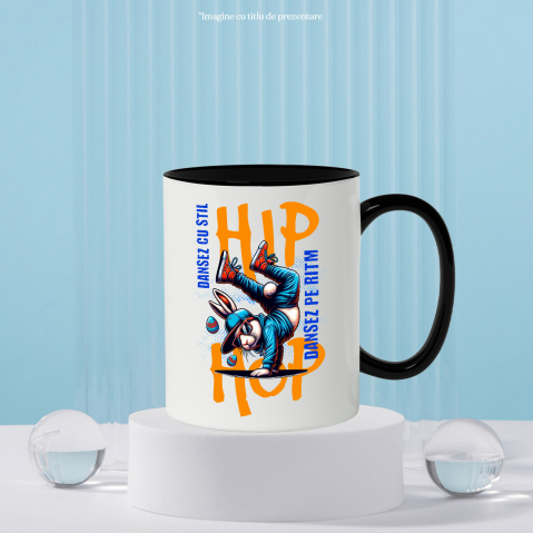 Cana Personalizata „Iepure Dans Breakdance Stil Stradal pentru Copii – Cadou Creativ Hip Hop pentru Copii și Prieteni” [2]