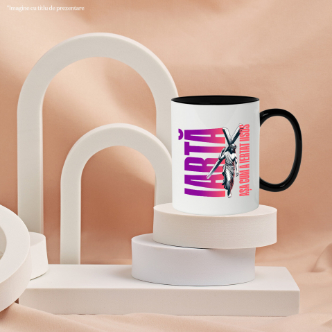 Cana Personalizata "Iisus cu Crucea - Iertare și Credință | Cadouri Personalizate pentru Sărbătorile Pascale" [2]