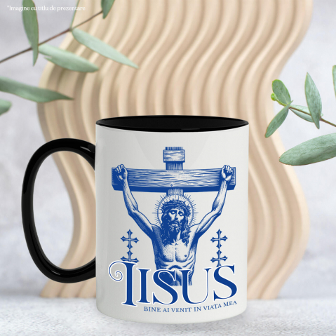 Cana Personalizata "Iisus Hristos - Statuie Religioasă cu Mesajul 'Bine Ai Venit În Viața Mea' | Cadou Spiritual" [2]