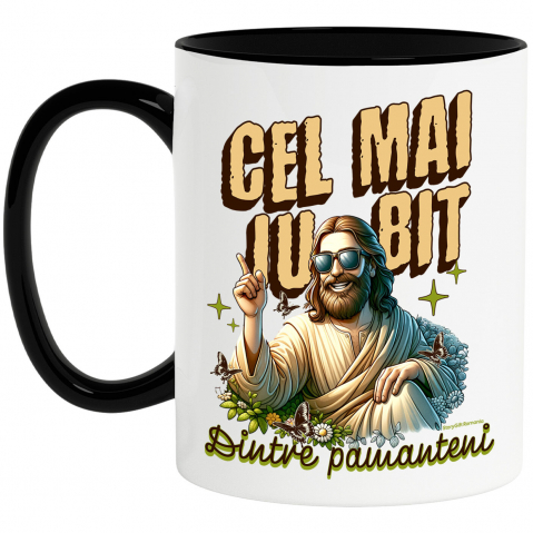 Paste - Cana Personalizata "Iisus Hristos cu Ochelari de Soare - Cel Mai Iubit Dintre Pământeni | Cadou Religios Personalizat"