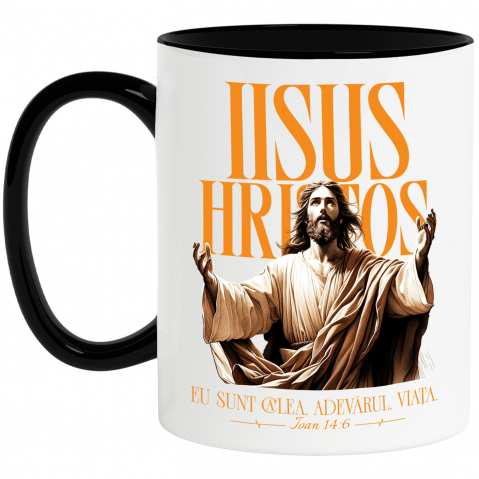 Paste - Cana Personalizata "Iisus Hristos - Statuie Religioasă cu Mesajul 'Eu Sunt Calea, Adevărul și Viața' | Cadou Spiritual"