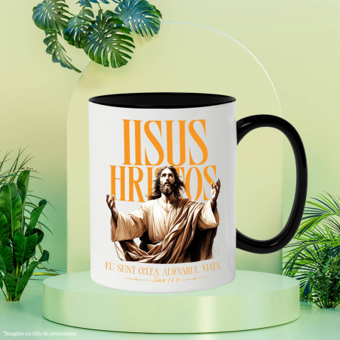 Cana Personalizata "Iisus Hristos - Statuie Religioasă cu Mesajul 'Eu Sunt Calea, Adevărul și Viața' | Cadou Spiritual" [2]