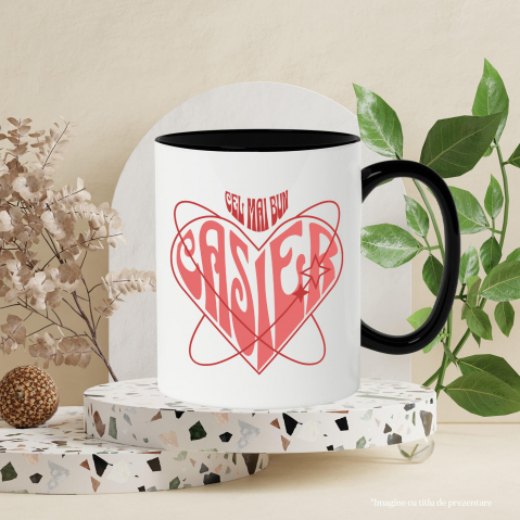 Cana Personalizata Iluzie Optică Inimă – Muncă și Pasiune în Meserie – Casier, Dragobete [2]