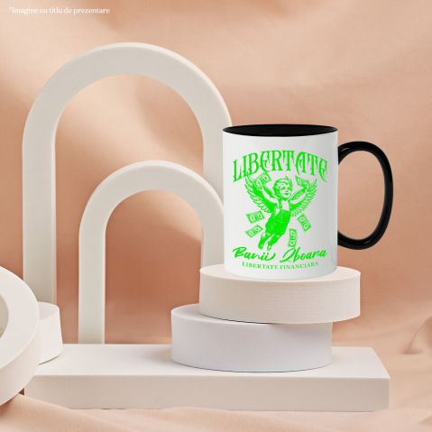 Cana Personalizata Înger Copil Zburător cu Bancnote – „Libertate Banii Zboară” – Cadou Personalizat pentru Familie, Tati, Copii, Prieteni [2]