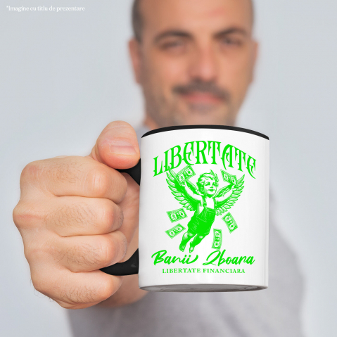 Cana Personalizata Înger Copil Zburător cu Bancnote – „Libertate Banii Zboară” – Cadou Personalizat pentru Familie, Tati, Copii, Prieteni [1]
