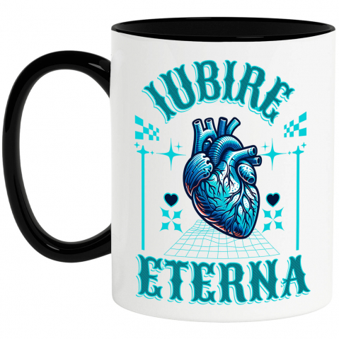 Mixed - Cana Personalizata Inima Anatomica cu Text „Iubire Eterna” - Cadou Personalizat de Valentine's Day