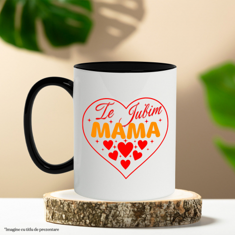 Cana Personalizata Inima Roșie „Te Iubim Mama” - Cadou Personalizat Pentru Ziua Mamei [2]