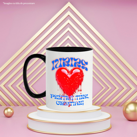 Cana Personalizata Cadouri personalizate Valentine’s Day – Iubire și inima roșie strălucitoare pentru tine [2]