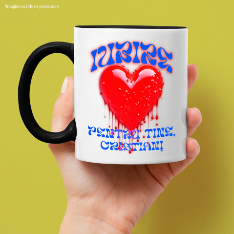 Cana Personalizata Cadouri personalizate Valentine’s Day – Iubire și inima roșie strălucitoare pentru tine [1]