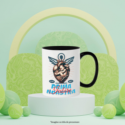 Cana Personalizata "Inima Umană și Bebe – Cadouri Personalizate pentru Mama și Copii cu Mesajul Primei Iubiri" [2]