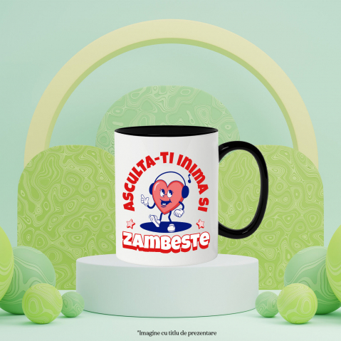 Cana Personalizata „Căști Audio Personalizate „Inima Veselă” - Cadouri Unice pentru Familie, Copii, Tati și Prieteni” [2]