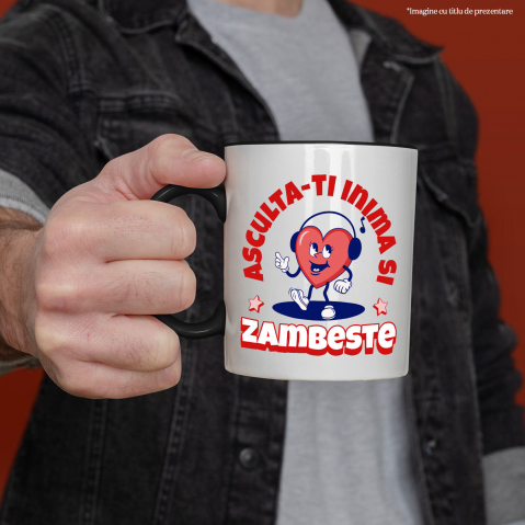 Cana Personalizata „Căști Audio Personalizate „Inima Veselă” - Cadouri Unice pentru Familie, Copii, Tati și Prieteni” [1]