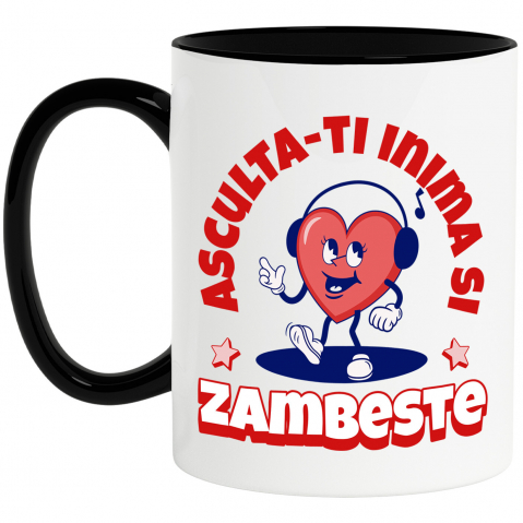 Dragoste - Cana Personalizata „Căști Audio Personalizate „Inima Veselă” - Cadouri Unice pentru Familie, Copii, Tati și Prieteni”