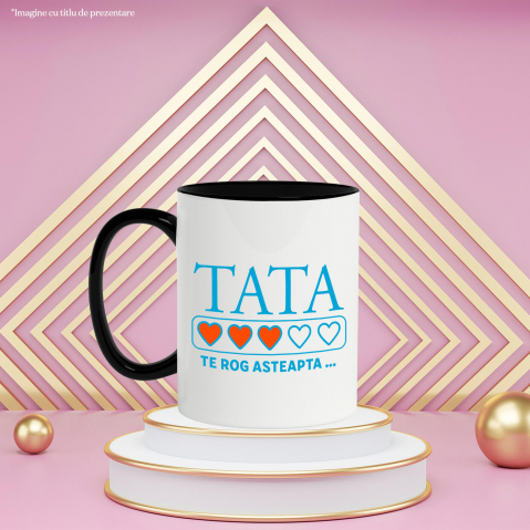 Cana Personalizata Cadouri Personalizate Tata | Inimi Pline de Culoare, Iubire și Familie [2]