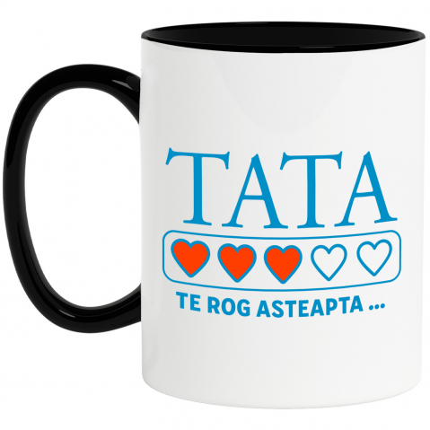 Tata - Cana Personalizata Cadouri Personalizate Tata | Inimi Pline de Culoare, Iubire și Familie