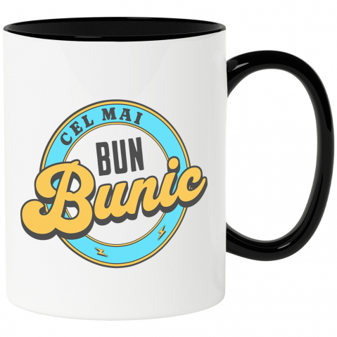 Familie - Cana Personalizata „Mesaj pentru Cel Mai Bun Bunic - Cadou Personalizat Familie, Copii”