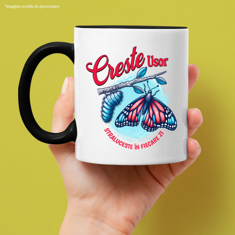 Cana Personalizata Tricou Personalizat Fluture Colorat – Mesaj de Evoluție și Creștere | Cadou Inspirațional [1]