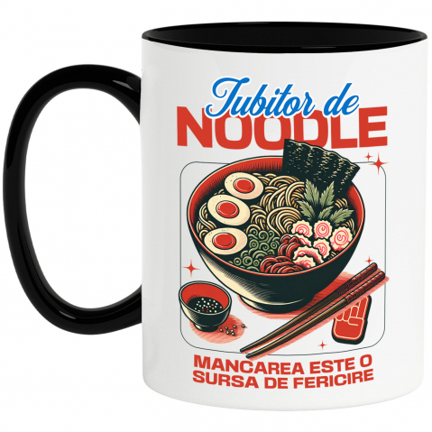 Mancare - Cana Personalizata Supă ramen personalizată cu ou și legume – Cadou perfect pentru iubitorii de mâncare asiatică și anime