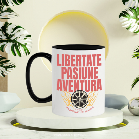 Cana Personalizata Roata În Flăcări – Design Pentru Iubitorii De Mașini Și Aventură [2]