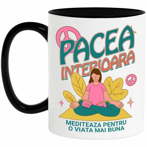 Căni - Cana Personalizata Femeie în Poziție de Yoga – Relaxare și Meditație pentru Echilibru Interior